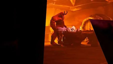 პორნო მულტფილმი: Warcraft- ისგან დამზადებული უზარმაზარი დემონი აყენებს ელფ დიკს